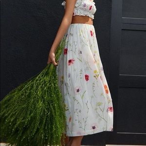 H&M Conscious Collection Wildflower Skirt & Bandeau Top